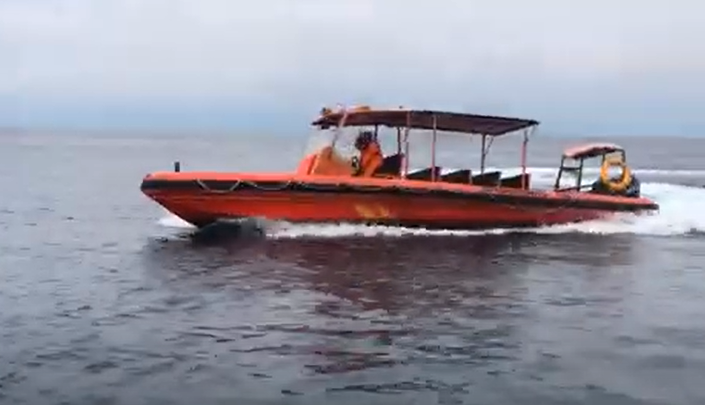 Ilustrasi kapal Rigid Inflatable Boat (RIB) milik Basarnas. (tangkap layar basarnas Bali)